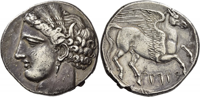 The Carthaginians in Italy, Sicily and North Africa. Decadrachm, Carthage circa ...