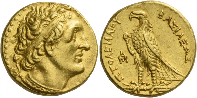 Ptolemy I Soter king, 305–285. Pentadrachm, Alexandria, circa 305-285, AV 17.86 ...