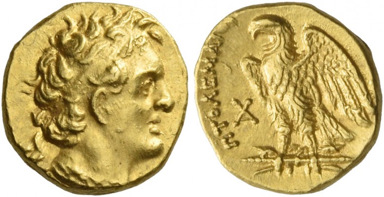 Ptolemy I Soter king, 305–285. Third chryson or hemidrachm, Alexandria circa 305...
