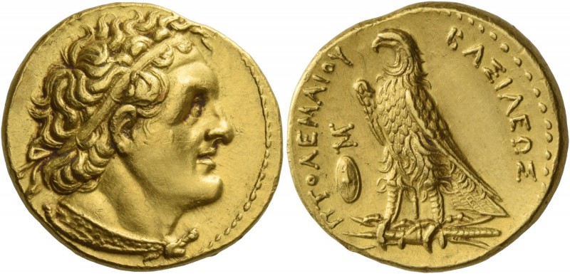 Ptolemy II Philadelphos, 285 – 246 BC. Pentadrachm, Alexandria 277 BC, AV 17.80 ...