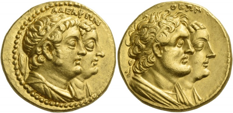 Ptolemy II Philadelphos, 285 – 246 BC. Octodrachm, Alexandria after 265 BC, AV 2...
