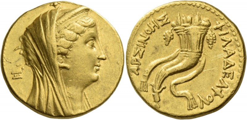 Ptolemy III Euergetes, 246 – 222. In the name of Arsinoe II. Octodrachm, Alexand...