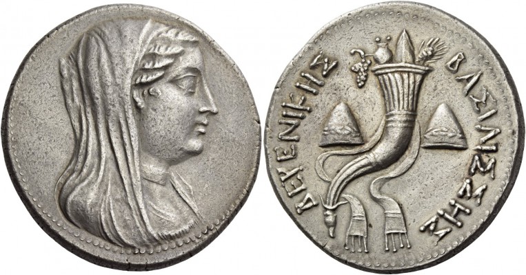 Ptolemy III Euergetes, 246 – 222. In the name of Berenice II. Pentakaidecadrachm...