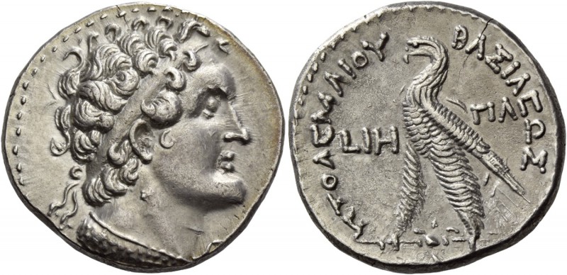 Ptolemy VI Philometor, 180 – 145 BC. Tetradrachm, Paphos circa 164-163, AR 13.99...