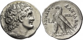Cleopatra III and Ptolemy IX, 116 – 107 BC. Tetradrachm, Alexandria 116, AR 13.90 g. Diademed bust of Ptolemy I r., with aegis. Rev. BAΣIΛEΩΣ – ΠTOΛEM...