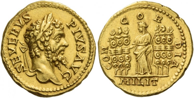 Septimius Severus, 193 – 211. Aureus 202-210, AV 7.32 g. SEVERVS – PIVS AVG Laur...