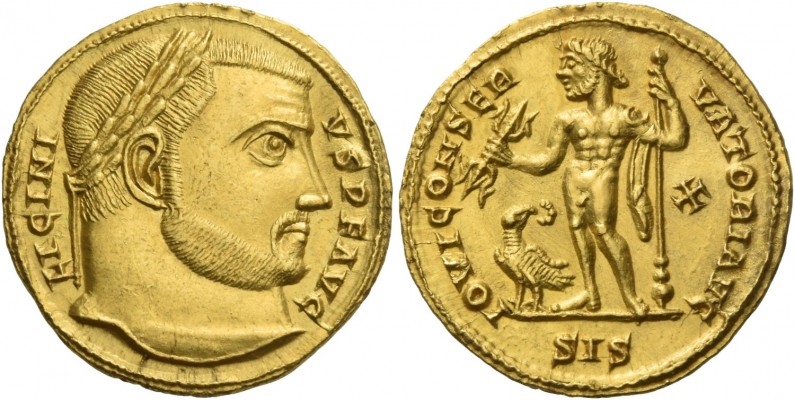 Licinius I, 308 – 324. Aureus, Siscia 316, AV 5.21 g. LICINI – VS P F AVG Laurea...