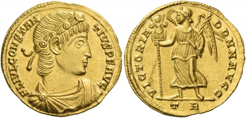 Constantius II augustus, 337 – 361. Solidus, Treveri, 342-343, AV 4.38 g. FL IVL...