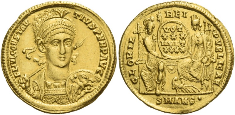 Constantius II augustus, 337 – 361. Solidus, Antiochia 347-355, AV 4.44 g. FL IV...