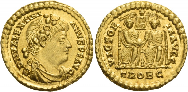 Valentinian I, 364 – 375. Solidus, Treveri circa 367-375, AV 4.51 g. D N VALENTI...