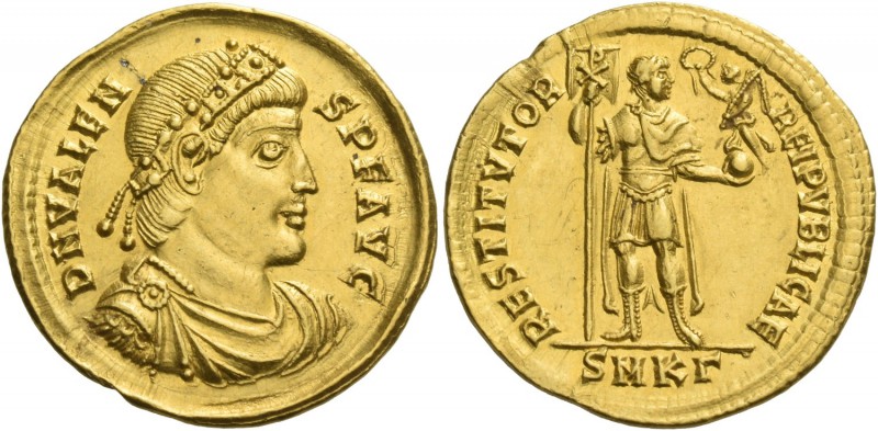 Valens, 364 – 378. Solidus, Cyzicus 364-367, AV 4.48 g. D N VALEN – S P F AVG Pe...