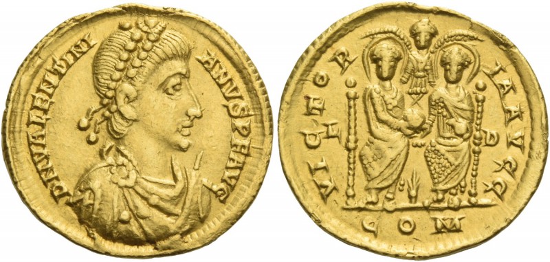 Valentinian II, 375 – 392. Solidus, Lugdunum 383-388, AV 4.52 g. D N VALENTINI –...