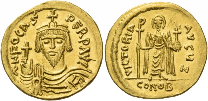 Phocas, 23 November 602 – 5 October 610. Solidus 607-610, AV 4.39 g. d N FOCAS –...