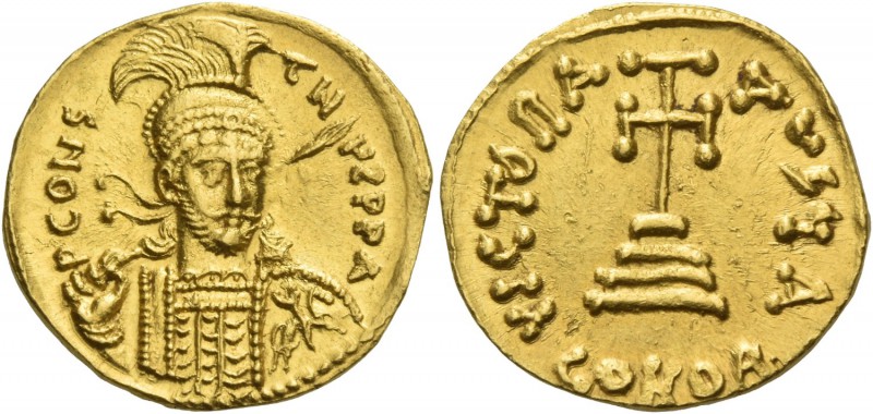 Constantine IV, Pogonatus 13 April 654 – 10 July 685. Solidus 681–685, AV 4.37 g...