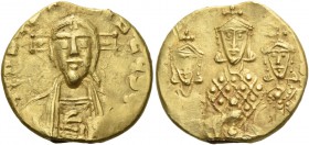 Constantine VII Porphyrogenitus, 6 June 913 – 9 November 959, with colleagues from 914. Bulla of "one solidus" 913-944, AV 4.16 g. [+ ihSЧS X – RIStЧS...