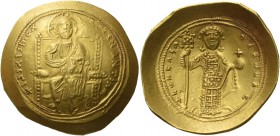 Constantine X Ducas, 23 November 1059 – 23 May 1067. Histamenon circa 1059-1067, AV 4.47 g. +IhS XIS RCX – RCGNANTIhm Christ, nimbate, enthroned facin...
