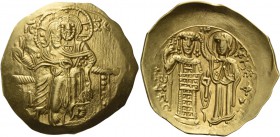 John III Ducas called Vatatzes, 1221 – 3 November 1254. Hyperpyron, Magnesia 1232-1254 (?), AV 4.07 g. Christ enthroned facing, nimbate, wearing tunic...