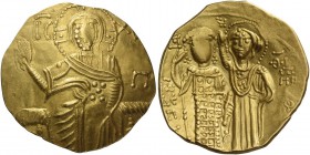 John III Ducas called Vatatzes, 1221 – 3 November 1254. Hyperpyron, Magnesia 1232-1254 (?), AV 3.86 g. Christ enthroned facing, nimbate, wearing tunic...