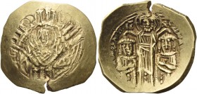 Andronicus II, Palaeologus 11 December 1282 – 24 May 1328 and associated rulers from 1294. Hyperpyron 1325-1328, AV 4.09 g. Bust of the Virgin orans w...
