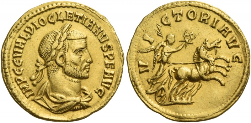 Diocletian, 284-305. Aureus, Cyzicus circa 284-294, AV 4.52 g. IMP C C VAL DIOCL...