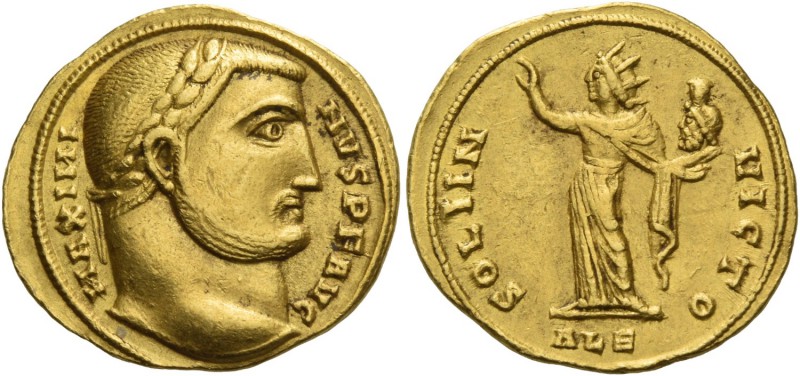 Maximinus II Daia augustus, 310 – 312. Aureus, Alexandria 311-313, AV 5.36 g. MA...
