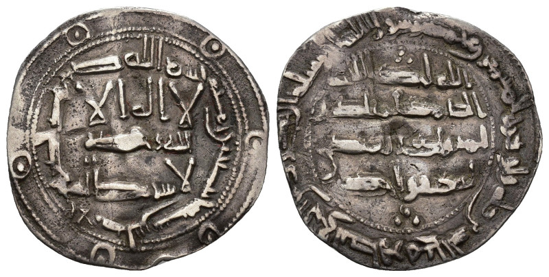 EMIRATO. AL-HAKAM I (796-821).Dírham. Al-Andalus. 190 H. AR 2,42 g. 27 mm. V-88....