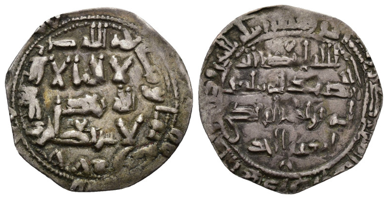 EMIRATO. ABD AL-RAHMAN II (821-852). Dírham. Al-Andalus. 208 H. AR 2,08 g. 24 mm...