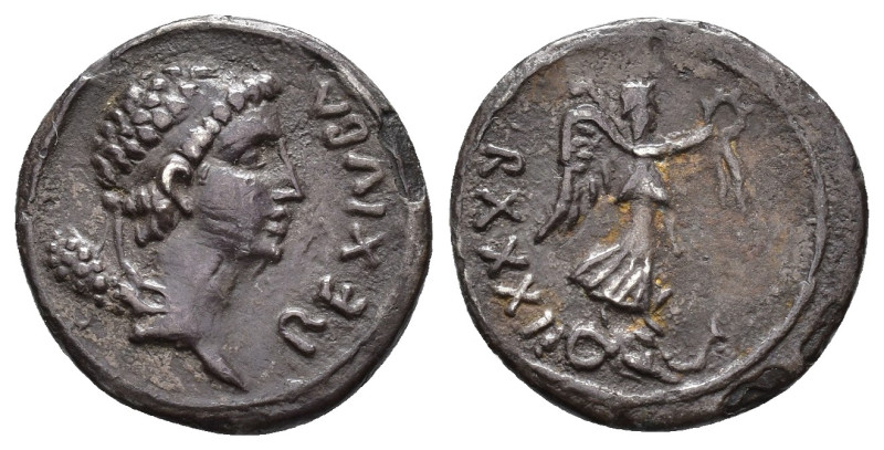 COLECCIÓN CORES. REYES NÚMIDAS Y MAURETANOS. JUBA II. Denario. Iol Caesarea (7-8...