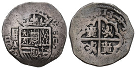 FELIPE III. 2 reales. 1611. Segovia. A. AR 6,44 g. 24,2 mm. AC-640. MBC. Escasa.