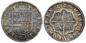 FELIPE IV. 2 reales. 1652/0. Segovia. BR. AR 6,2 g. 25,5 mm. AC-959. MBC+/EBC-.