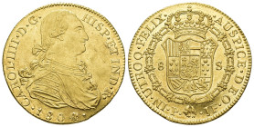 CARLOS IV. 8 escudos. 1804. Popayán. JF. AU 26,89 g. 36,4 mm. VI-1384. B.O. EBC/EBC+.