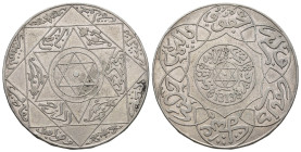 MONEDAS EXTRANJERAS. MARRUECOS. 10 dírhams. 1313 H. Berlín. Y-13. AR 29,01 g. 39 mm. Manchitas. EBC-. Muy escasa.