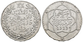 MONEDAS EXTRANJERAS. MARRUECOS. 10 dirhams. 1329 H. París. Y-25. AR 24,86 g. 37,6 mm. EBC-.