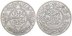 MONEDAS EXTRANJERAS. MARRUECOS. 10 dirhams. 1331 H. París. Y-33. AR 25 g. 37,5 mm. B.O. EBC+.