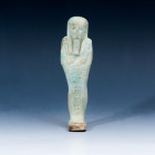 ARQUEOLOGÍA. EGIPTO. Período Ptolemaico. Ushabti (323-30 a.C.). Fayenza. Altura 13,7 cm.