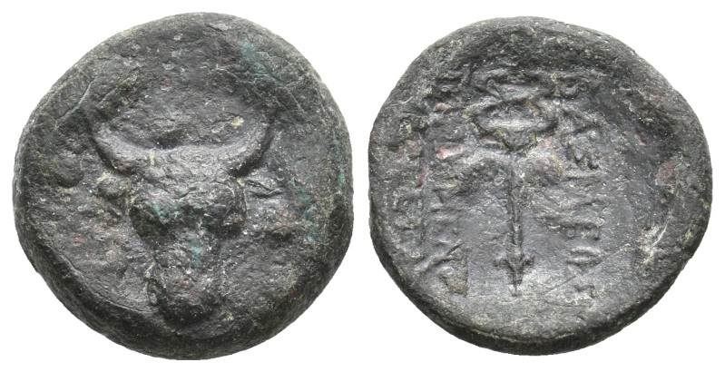 KINGS OF PAPHLAGONIA. Pylaimenes II/III Euergetes(Circa 133-103 BC). AE.4.56g 17...