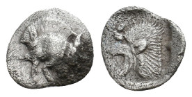 MYSIA. Kyzikos. (Circa 450-400 BC). AR Obol.0.37g 8.9m