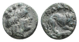 MYSIA. Plakia. Ae (4th century BC).1.06g 9.4m