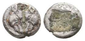 LESBOS, Uncertain mint. (Circa 500-450 BC). Billon Obol. 1.16g 10.1m