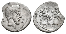 L. TITURIUS L. SABINUS (89 BC) Denarius. Rome. 3.55g 17.5m