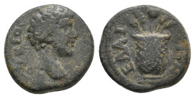 AEOLIS. Elaia. Marcus Aurelius (Caesar, 138-161). Ae. 2.74g 14.3m