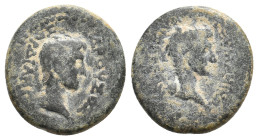 LYDIA. Sardes. Germanicus, with Drusus (Caesar, 4 BC-AD 19). Ae. 2.80g 17m
