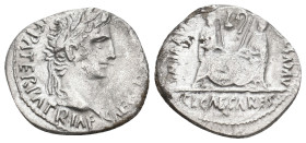 AUGUSTUS, 27 BC - AD 14. AR, Denarius. Lugdunum.3.55g 19.8m