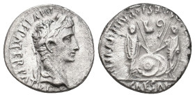 AUGUSTUS, 27 BC - AD 14. AR, Denarius. Lugdunum.3.62g 17.7m