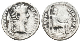 TIBERIUS (14-37). Denarius.Lugdunum. AR Denarius. 3.11g 17.5m