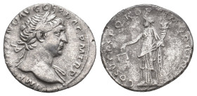 TRAJAN, 98-117 AD. AR, Denarius. Rome. 2.99g 18.2m