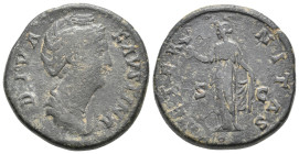 DIVA FAUSTINA I (Died 140/1). Sestertius. Rome.24.09g 31.6m