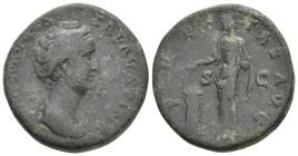 DIVA FAUSTINA I (Died 140/1). Sestertius. Rome. 28.74g 32.8m