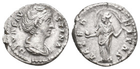 DIVA FAUSTINA I, Died 140/1 AD. AR, Denarius. Rome. 3.36g 18.5m