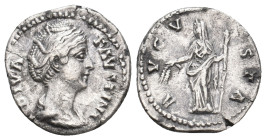 DIVA FAUSTINA I, Died 140/1 AD. AR, Denarius. Rome. 3.17g 18.2m
